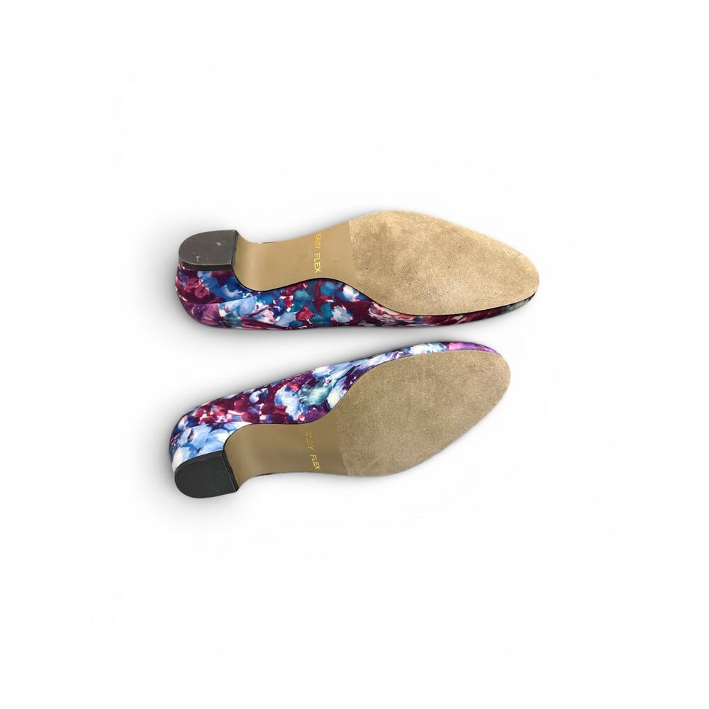 Easy Street Floral Print Low Heel Pumps Shoes Women's 8.5 Wide - Picture 3 of 6